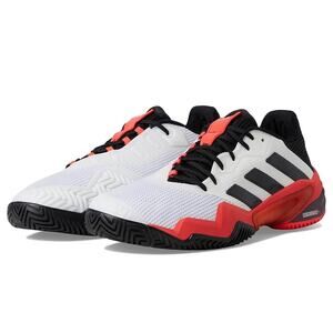 NWT adidas Men's Barricade 13 Tennis Shoes White/Black/Lucid Red Size 6.5